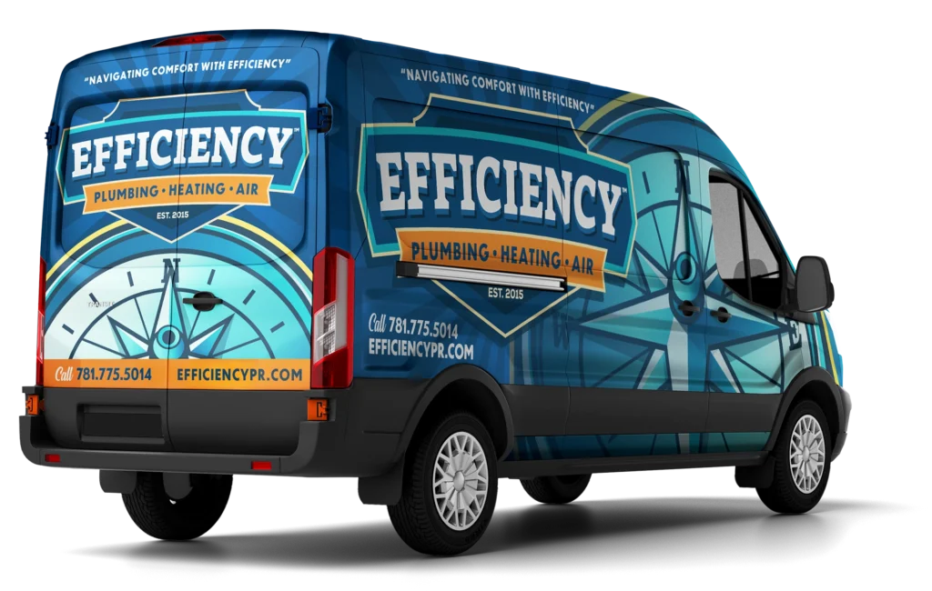 Efficiency Plumbing, Heating & Air service vehicle or team